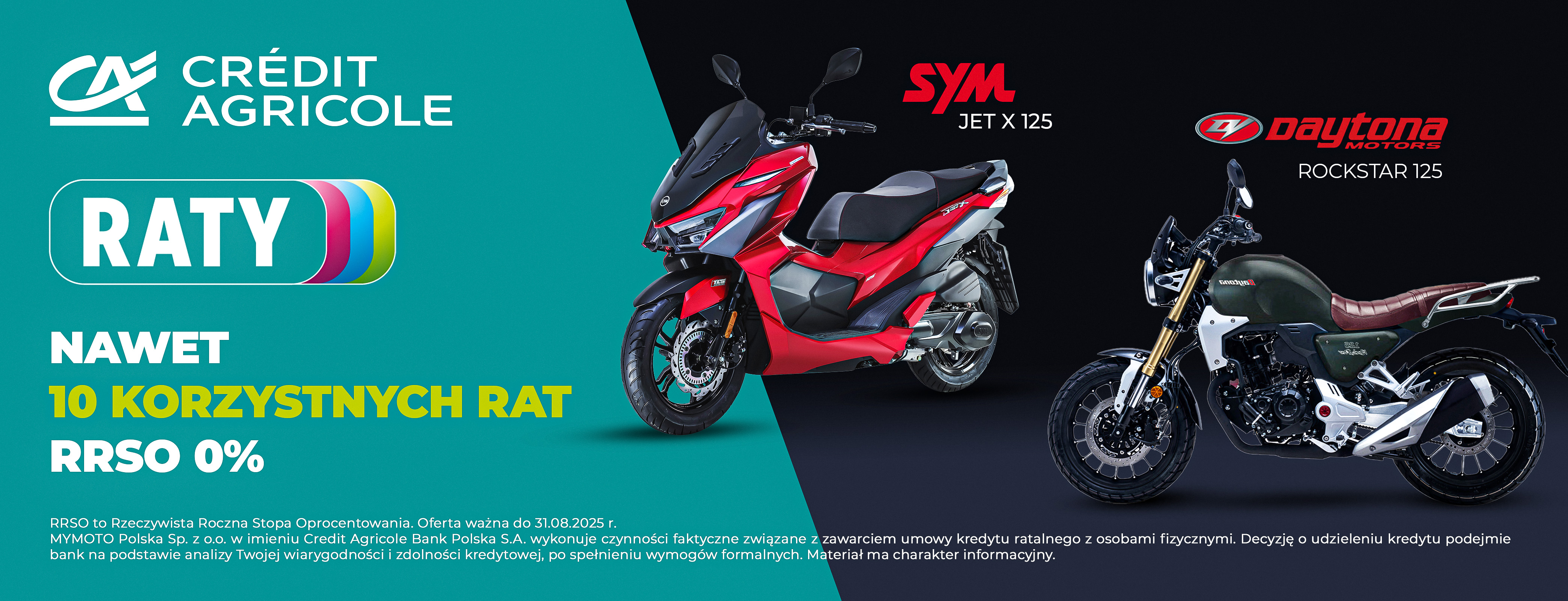 Jednoślad SYM lub DAYTONA na raty 0% – Komfort i Mobilność na Wyciągnięcie Ręki!