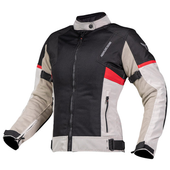 Kurtka motocyklowa damska NORDCODE LUNA LADY szaro/czerwona