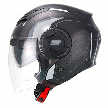 Kask otwarty Jet S-Line S749 z blendą czarny/szary matowy