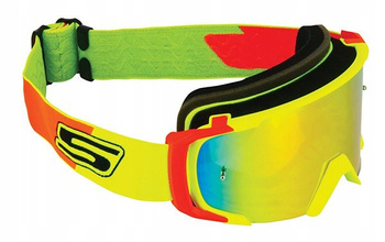 Gogle cross S-Line SCRUB MX lustrzane fluo/czerwony
