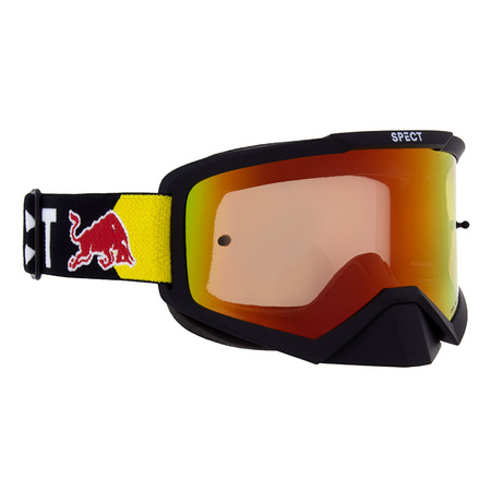 Gogle motocyklowe RED BULL SPECT EVAN-002 lustrzane - czarne matowe/czerwone
