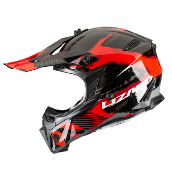 Kask crossowy PILOT DIRTY czarno/czerwono/biały