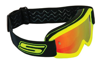 Gogle dziecięce cross S-Line lustrzane fluo