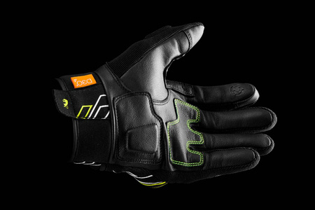 Rękawice motocyklowe FURYGAN JET NEON D3O czarno/biało/fluo