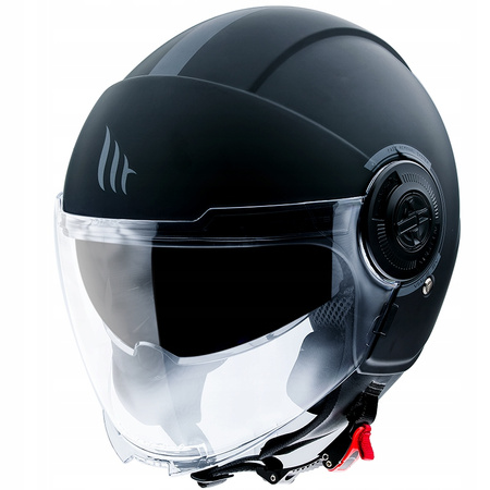 Kask otwarty MT Helmets VIALE SV A1 z blendą czarny matowy