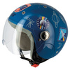 Kask otwarty dziecięcy S-Line S775 SPACE EXPLORER niebieski połysk