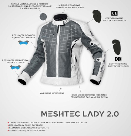 Kurtka turystyczna ADRENALINE MESHTEC LADY 2.0 PPE czarna