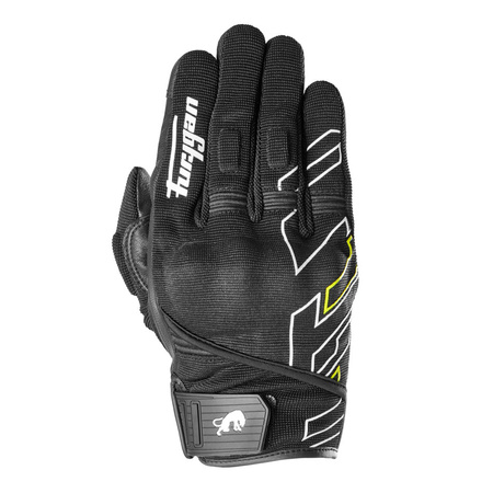 Rękawice motocyklowe FURYGAN JET NEON D3O czarno/biało/fluo