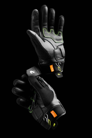 Rękawice motocyklowe FURYGAN JET NEON D3O czarno/biało/fluo