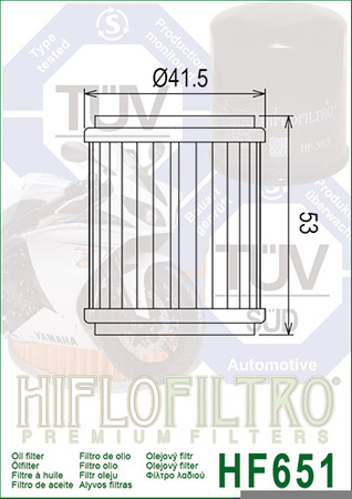 Filtr oleju HIFLO HF651