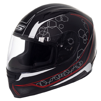 Kask integralny S-Line S448 czarny/czerwony matowy