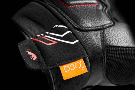 Rękawice motocyklowe FURYGAN JET NEON D3O czarno/biało/czerwony