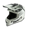Kask crossowy SWAPS S818 szaro/biały połysk