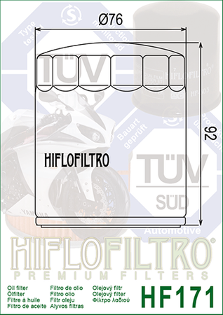 Filtr oleju HIFLO HF171B czarny