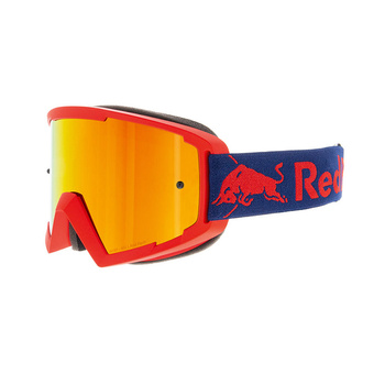 Gogle motocyklowe RED BULL SPECT WHIP-005 lustrzane - czerwone matowe/czerwone
