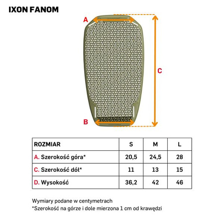 Ochraniacz pleców IXON FANOM kolor zielony