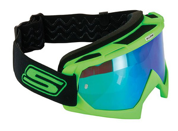 Gogle cross S-Line lustrzane zielony/czarny