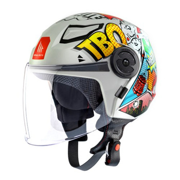 Kask otwarty MT HELMETS Lite TBO Junior (ECE 22.06.) A0 biały/połysk