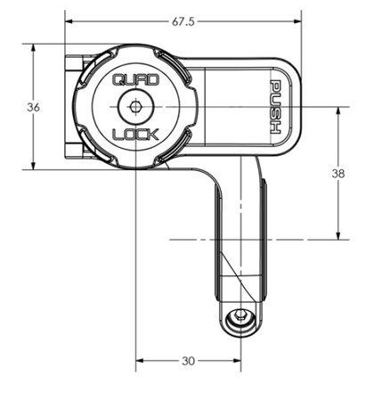 Podstawa na mostek rowerowy Quad Lock® Out Front (V2)