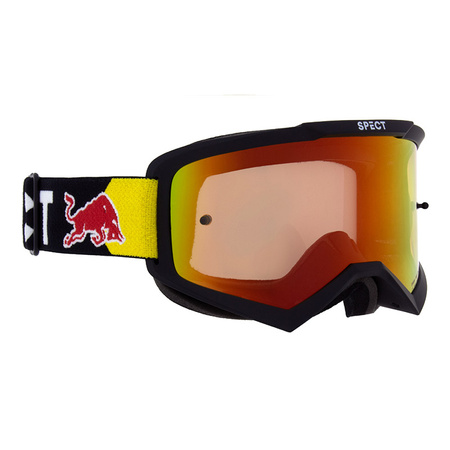 Gogle motocyklowe RED BULL SPECT EVAN-002 lustrzane - czarne matowe/czerwone