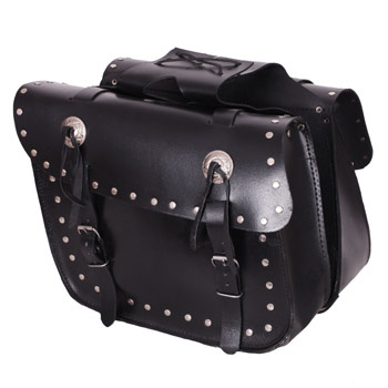 Sakwy skórzane STUDS ADRENALINE 25L czarne