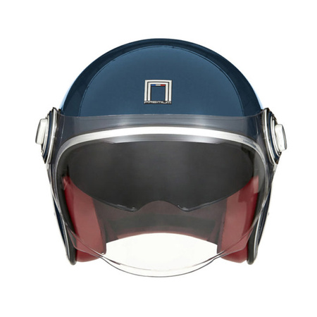 Kask otwarty NOX PREMIUM HERITAGE błękitny (naftowy) połysk