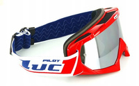 Gogle cross S-Line LUC1 TEAM lustrzane czerwone