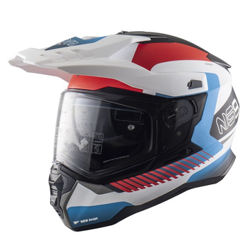 Kask ADV Enduro Dual Sport NS-9 Mirage biały/matowy