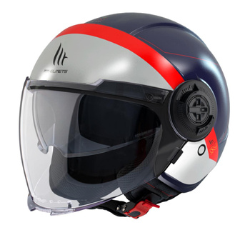 Kask otwarty MT Helmets VIALE SV 68 UNIT A5 niebieski/matowy