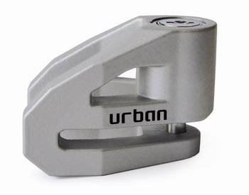 Blokada tarczy hamulcowej URBAN 10 mm srebrna + linka przypominająca