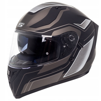 Kask integralny S-Line S441 z blendą czarny/biały matowy