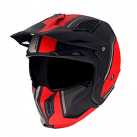 Kask trialowy MT Helmets STREETFIGHTER SV C5 TWIN z blendą czarny/czerwony matowy 