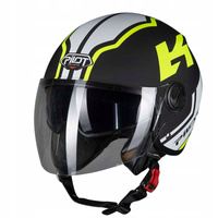Kask otwarty PILOT FAZER SV z blendą czarny/fluo matowy