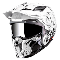 Kask trialowy MT Helmets STREETFIGHTER SV A1 z blendą biały/czarny połysk
