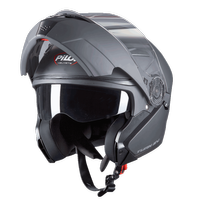 Kask szczękowy PILOT TURN SV z blendą szary matowy