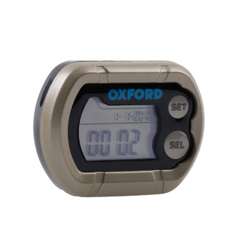 Mikro zegar motocyklowy OXFORD - TEMPERATURE & ICE WARNER - srebrny